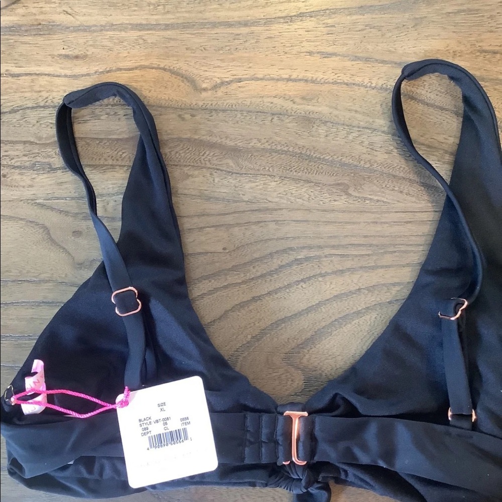 Women's Vanilla/Beach Black Bikini Top Size XL - Picture 3 of 4